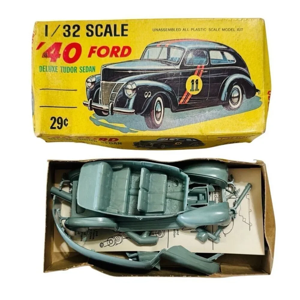 Palmer Plastics 1:32 '40 Ford Deluxe Tudor Sedan Kit No. 248 39 Box- Rare!!